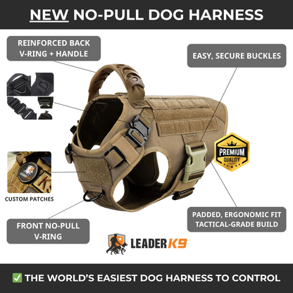 Avroxen K9 Pro™ No-Pull Tactical Dog Harness – Full Control for Power Breeds