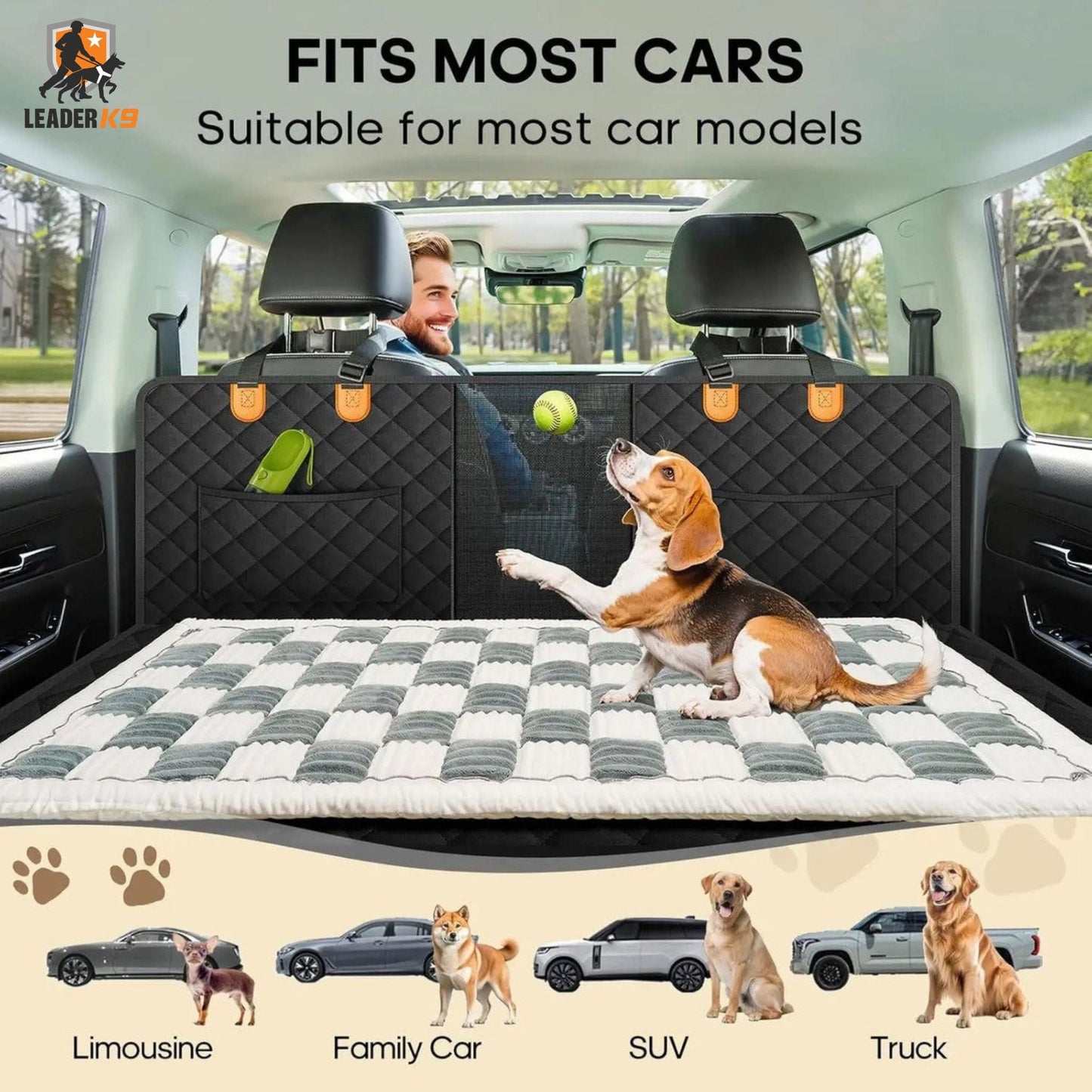 Avroxen K9 Pro™ Plush Backseat Dog Bed