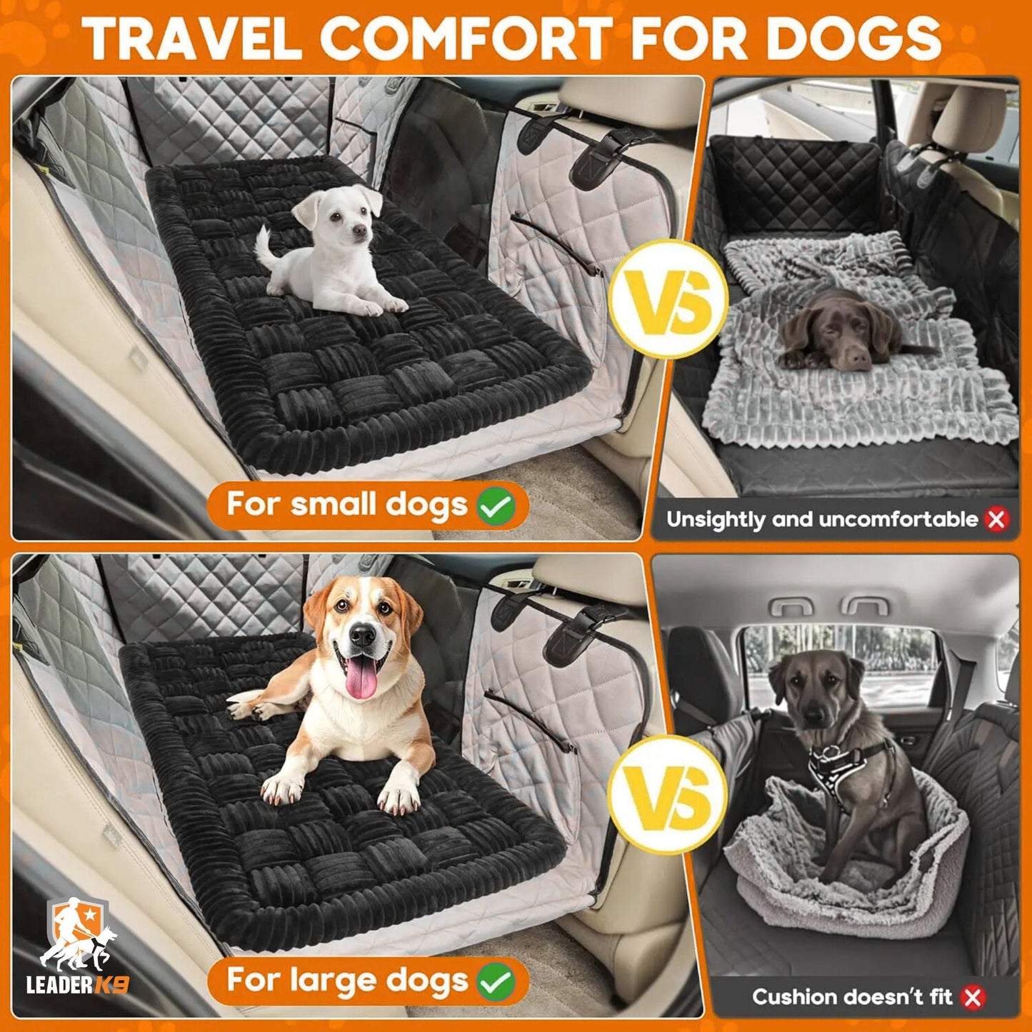 Avroxen K9 Pro™ Plush Backseat Dog Bed