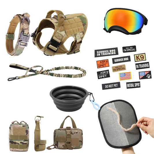 Avroxen K9 Pro™ 10-In-1 Tactical K9 Harness System - Full Set Dog Harness Bundle