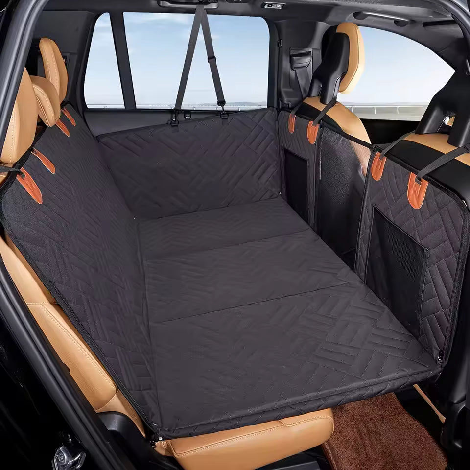 Avroxen K9 Pro™ Waterproof Hard Bottom Dog Car Hammock with Mesh Window & Free Safety Belt