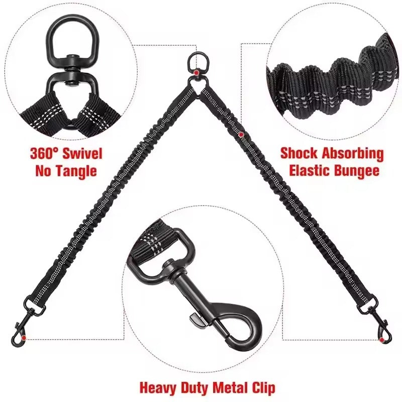 Avroxen K9 Pro™ Tactical Double Dog Leashes