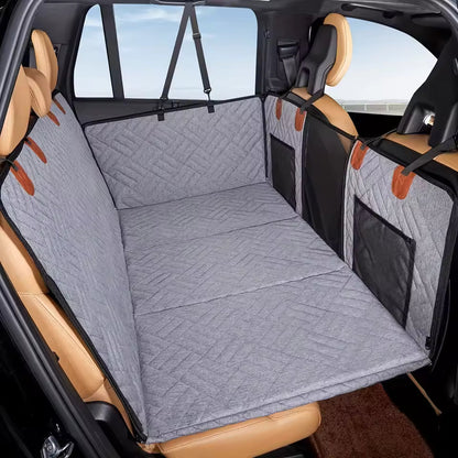 Avroxen K9 Pro™ Waterproof Hard Bottom Dog Car Hammock with Mesh Window & Free Safety Belt
