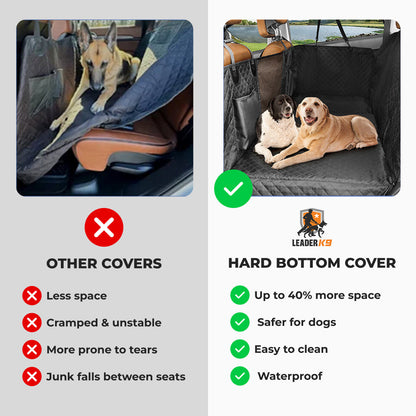 Avroxen K9 Pro™ Waterproof Hard Bottom Dog Car Hammock with Mesh Window & Free Safety Belt