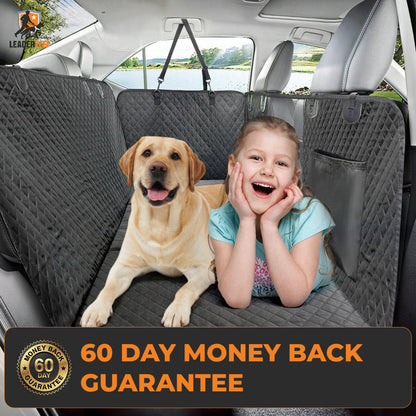 Avroxen K9 Pro™ Waterproof Hard Bottom Dog Car Hammock with Mesh Window & Free Safety Belt