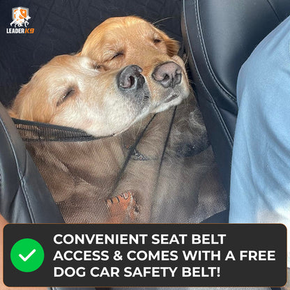 Avroxen K9 Pro™ Waterproof Hard Bottom Dog Car Hammock with Mesh Window & Free Safety Belt