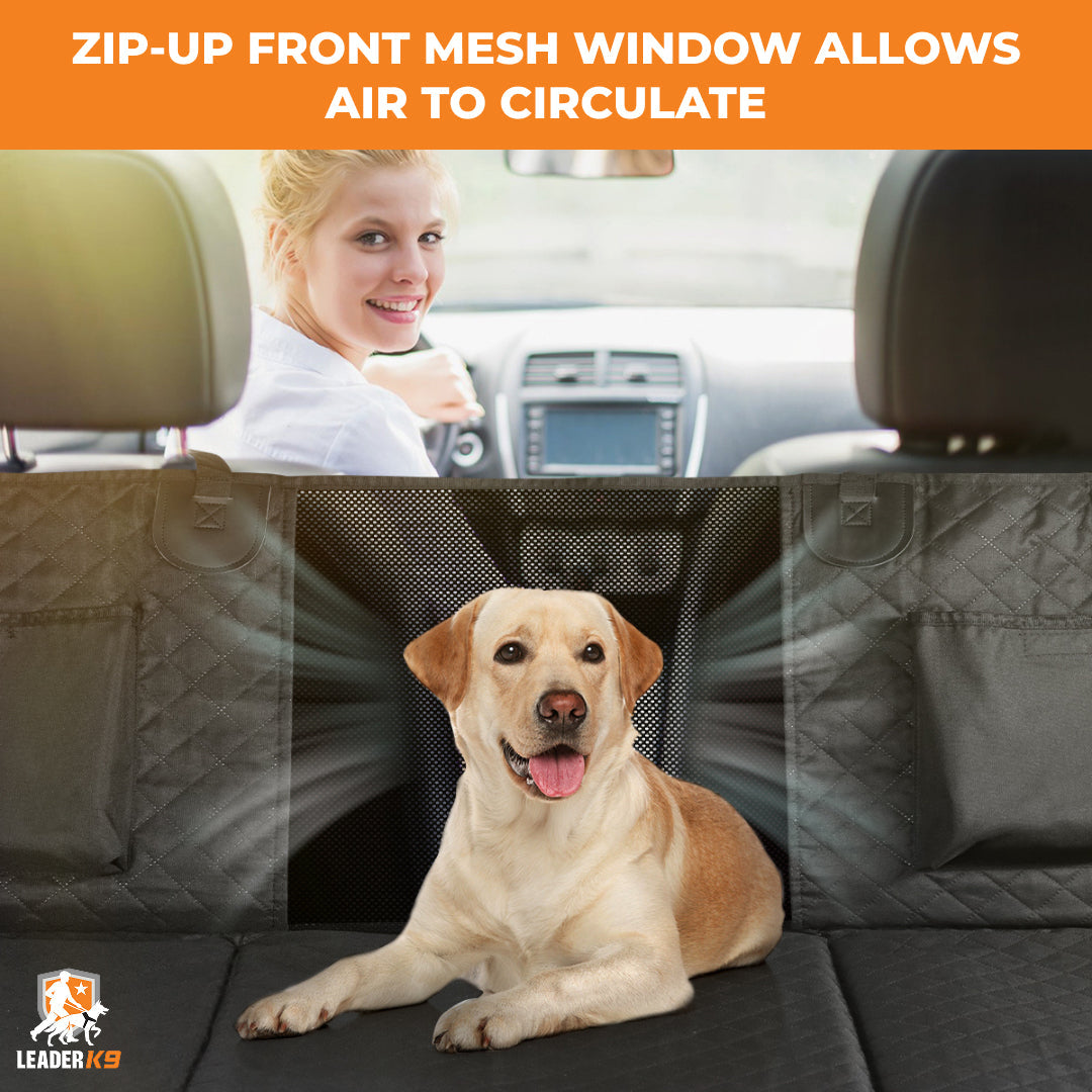 Avroxen K9 Pro™ Waterproof Hard Bottom Dog Car Hammock with Mesh Window & Free Safety Belt